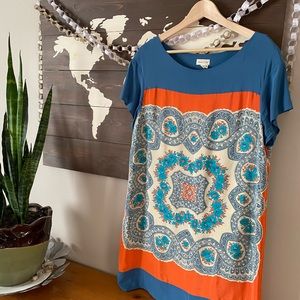 Anthropologie 100% Silk dress- size L